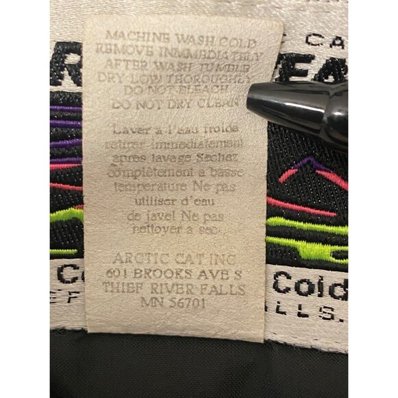 VTG 90s Arctic Cat Wear Jacket Snowmobile Racing Coat Mens XL USA Made Neons - Picture 12 of 16